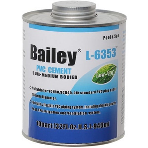 Клей для труб ПВХ Bailey L-5023 946 мл (для великих діаметрів труб)