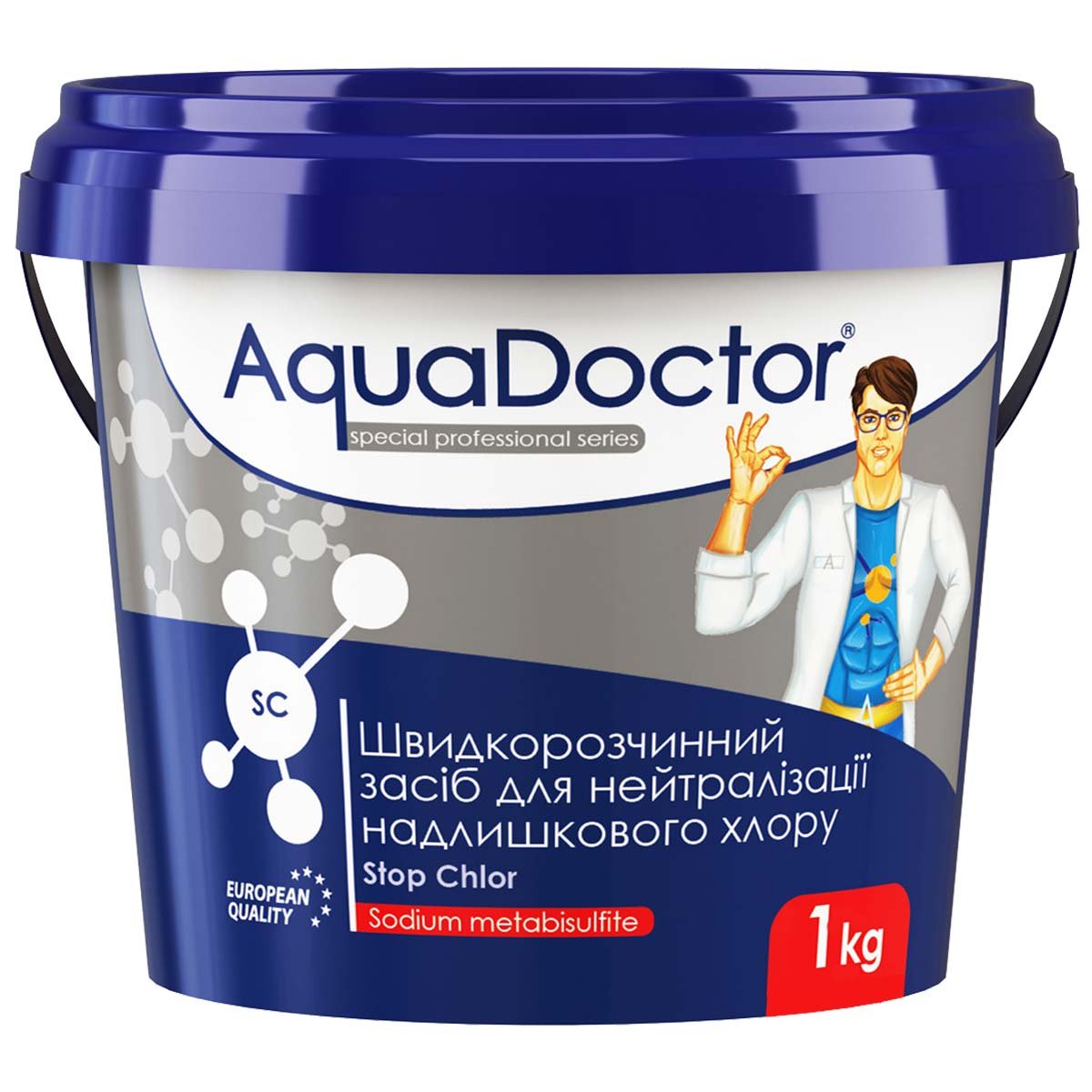 Засіб для нейтралізації надлишкового хлору AquaDoctor SC Stop Chlor 1 кг