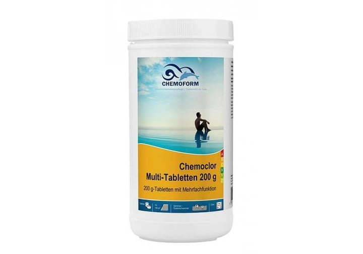 Хлор тривалий Chemoform Мультітаб-200 (Fresch Pool) 1 кг, таблетки по 200 грам (великі)