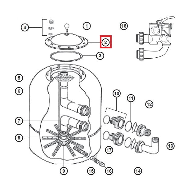 Крышка фильтра NCX12001 Hayward NC600SE2