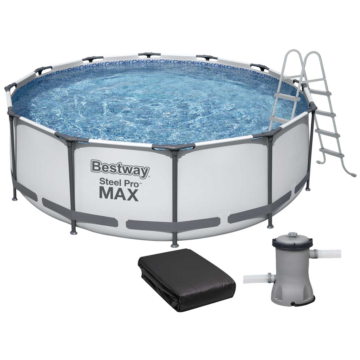 Каркасний басейн Bestway 56420 (366х122 см) з картриджним фільтром, тентом і драбиною