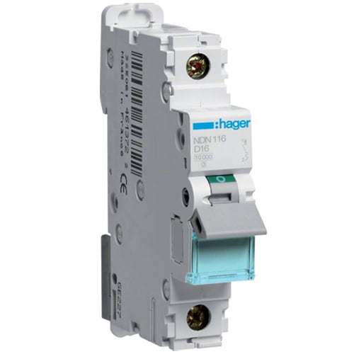 Автоматический выключатель Hager NDN116 1-полюсный, In=16 А