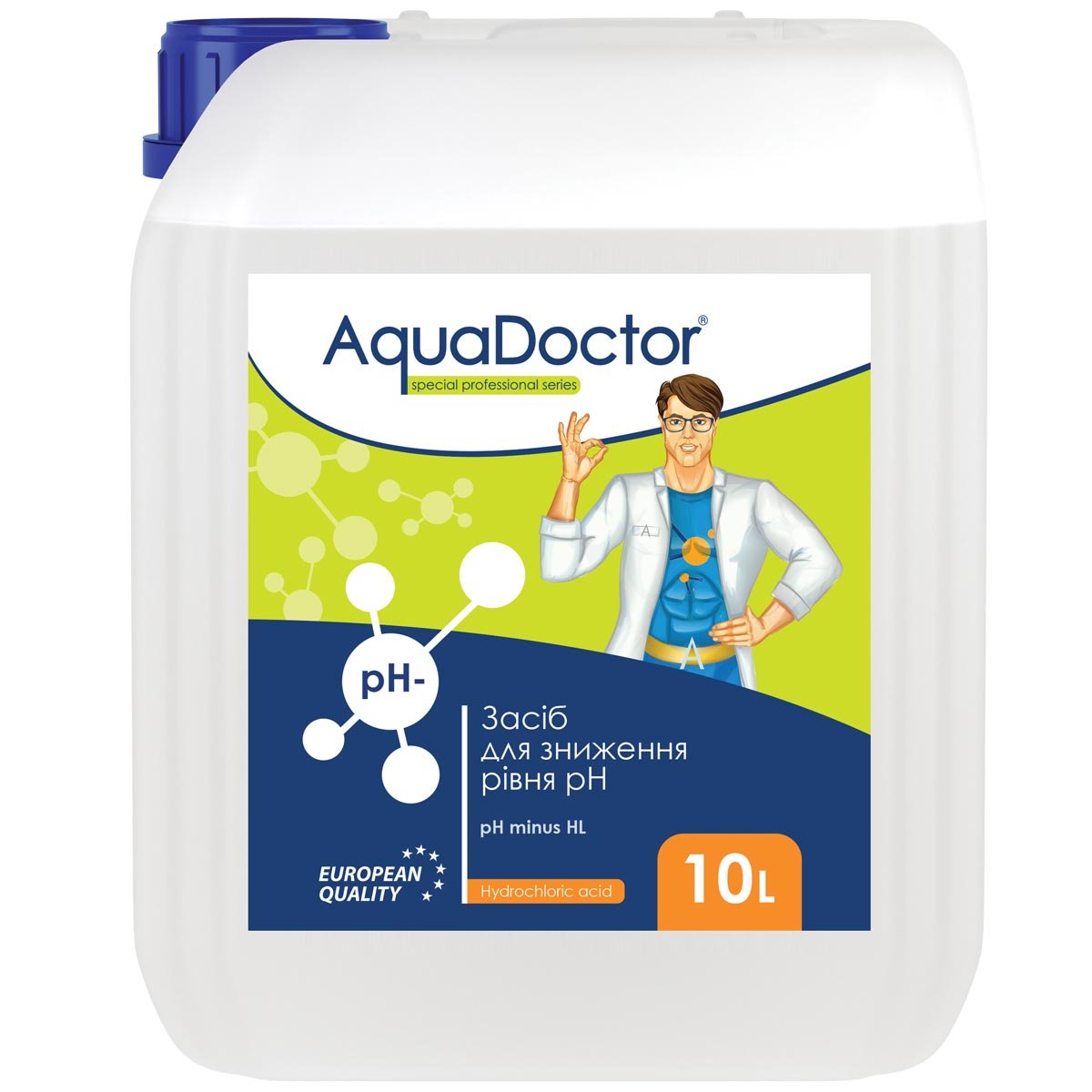 Жидкое средство для снижения pH AquaDoctor pH Minus HL (Соляная 14%) 10 л