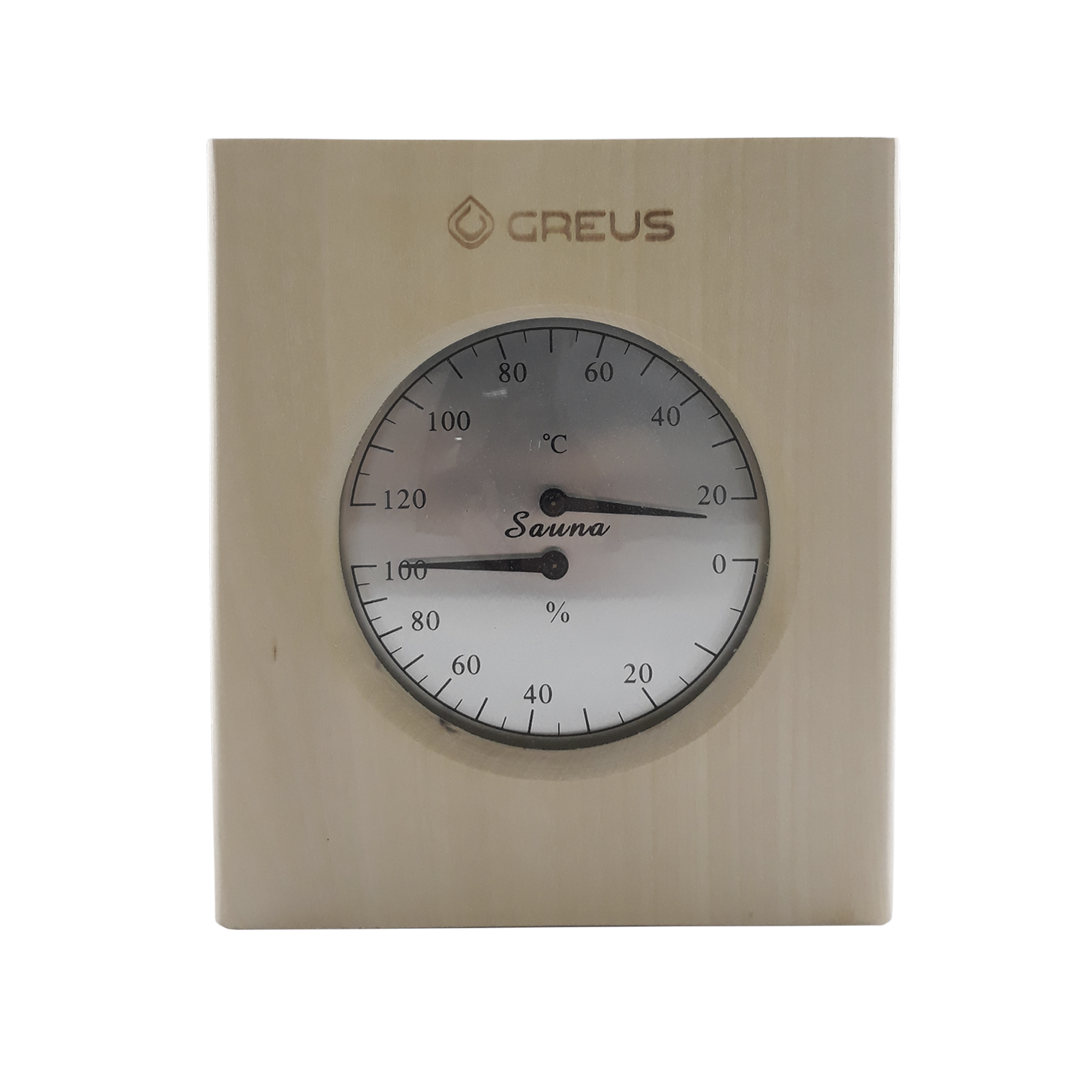 Термогігрометр Greus липа 16х14,5 для лазні та сауни