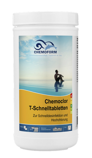 Хлор шоковый Chemoform Кемохлор Т (Fresch Pool) 1 кг, таблетки по 20 грамм (маленькие)